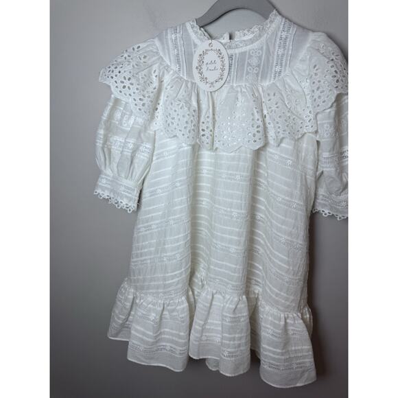 PETITE AMALIE Embroidered Dress Eyelet White Girls Sz 5 NWT $209 MSRP - Picture 8 of 14